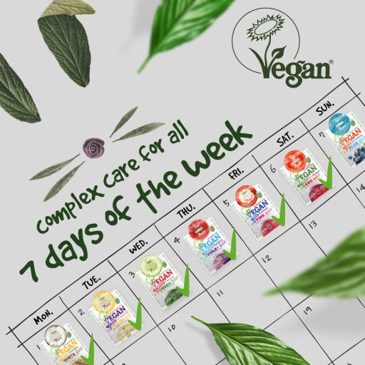 GO VEGAN Gift set of face masks with window HEALTHY WEEK COLOUR DIET