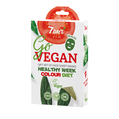 GO VEGAN Gift set of face masks HEALTHY WEEK COLOUR DIET