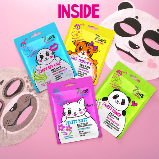 Gift set of face masks FUNNY BEAUTY SET PRETTY KITTY