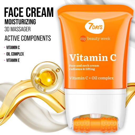 Face cream 3D massager, radiance and lifting, Vitamin C 80 ML