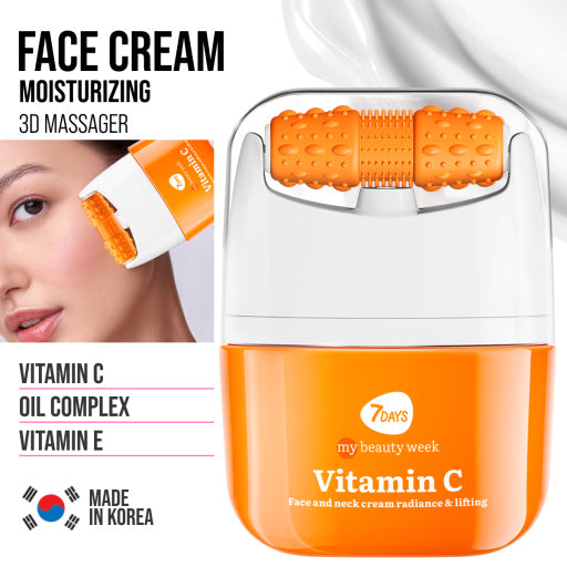 Face cream 3D massager, radiance and lifting, Vitamin C 40 ML