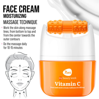 Face cream 3D massager, radiance and lifting, Vitamin C 40 ML