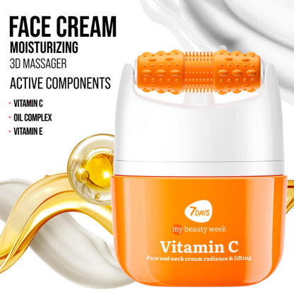 Face cream 3D massager, radiance and lifting, Vitamin C 40 ML