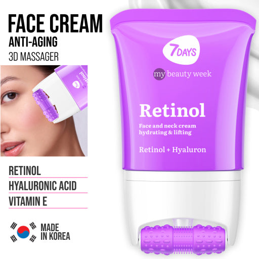 Face cream 3D massager, anti-age and lifting, Retinol & Hyaluronic Acid 80 ML