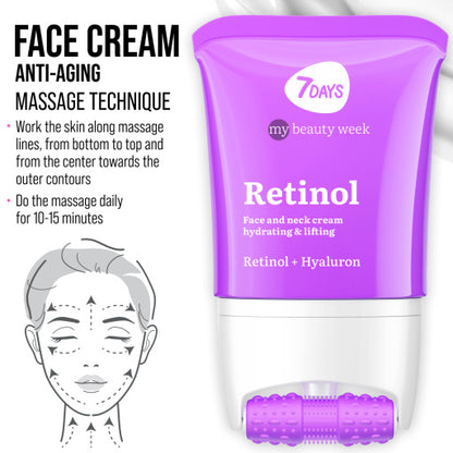 Face cream 3D massager, anti-age and lifting, Retinol & Hyaluronic Acid 80 ML