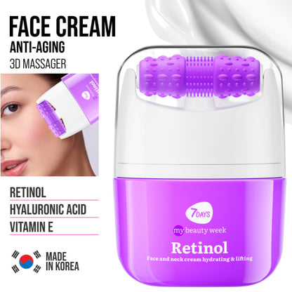 Face cream 3D massager, anti-age and lifting, Retinol & Hyaluronic Acid 40 ML