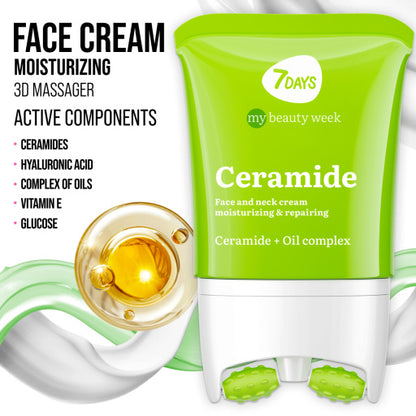 Face cream 3D massager, moisturizing and barrier repairing, Ceramide 80 ML