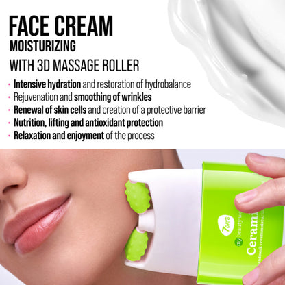 Face cream 3D massager, moisturizing and barrier repairing, Ceramide 80 ML