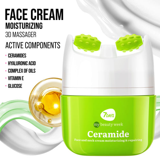 Face cream 3D massager, moisturizing and barrier repairing, Ceramide 40 ML