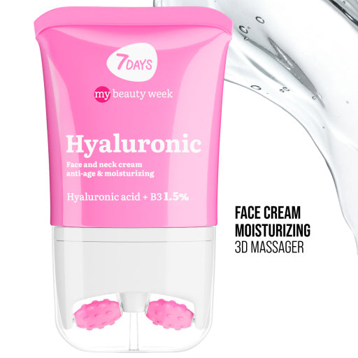 Face cream 3D massager, anti-age and moisturizing, Hyaluronic 80 ML