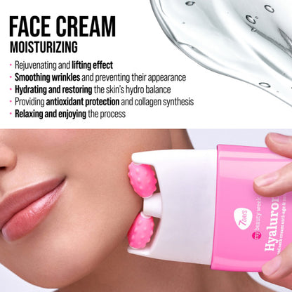 Face cream 3D massager, anti-age and moisturizing, Hyaluronic 80 ML