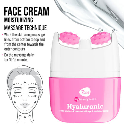 Face cream 3D massager, anti-age and moisturizing, Hyaluronic 40 ML