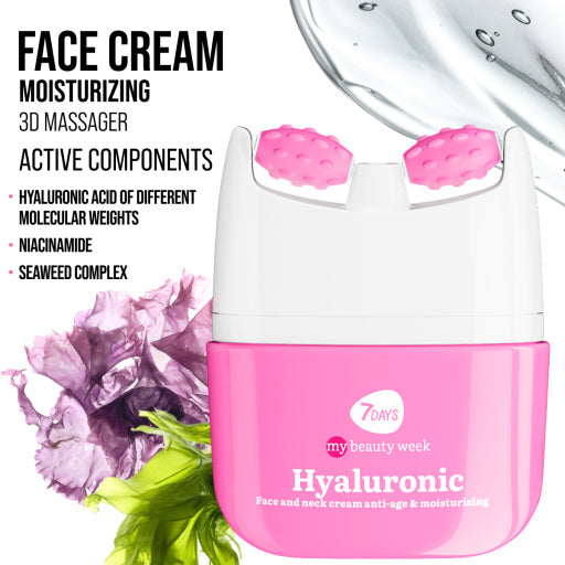 Face cream 3D massager, anti-age and moisturizing, Hyaluronic 40 ML