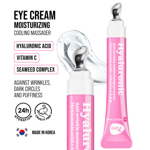 Eye cream cryo massager, anti-wrinkle and moisturizing, Hyaluronic 18 ML