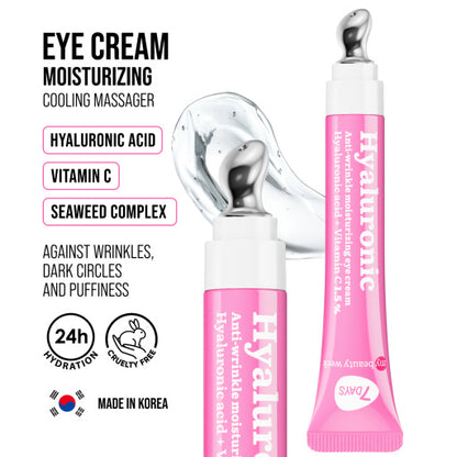 Eye cream cryo massager, anti-wrinkle and moisturizing, Hyaluronic 18 ML