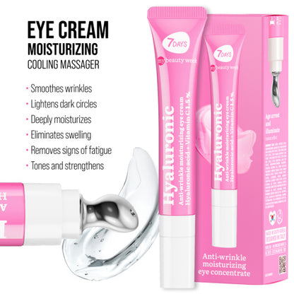 Eye cream cryo massager, anti-wrinkle and moisturizing, Hyaluronic 18 ML