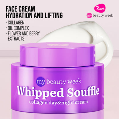 Face cream, moisturizing and lifting, Collagen, WHIPPED SOUFFLE