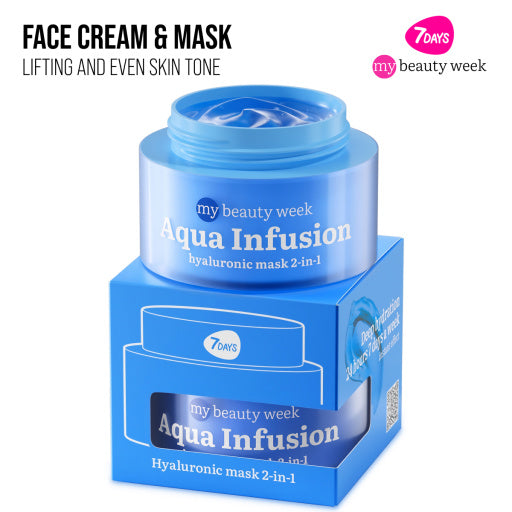 Face cream & mask, moisturizing and even tone, Hyaluronic acid, AQUA INFUSION