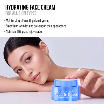 Face cream & mask, moisturizing and even tone, Hyaluronic acid, AQUA INFUSION