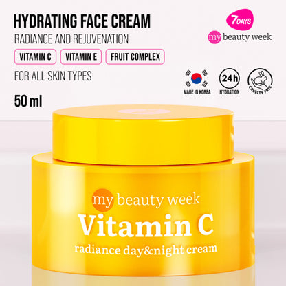 Face cream, moisturizing and radiance, VITAMIN C