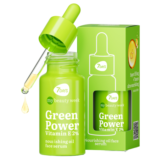 Nourishing oil face serum GREEN POWER Vitamin E