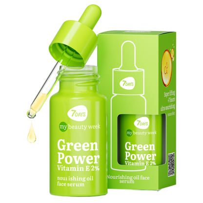 Nourishing oil face serum GREEN POWER Vitamin E