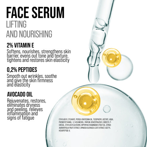 Nourishing oil face serum GREEN POWER Vitamin E