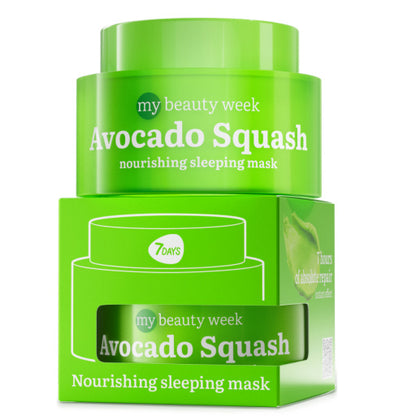 Night face cream & mask, nourishing and anti-age, AVOCADO SQUASH