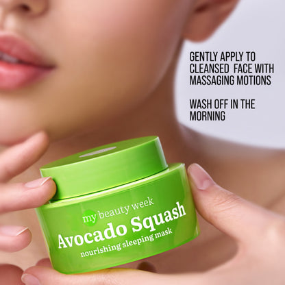 Night face cream & mask, nourishing and anti-age, AVOCADO SQUASH