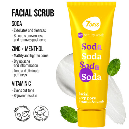 Facial deep pore cleanse & scrub SODA