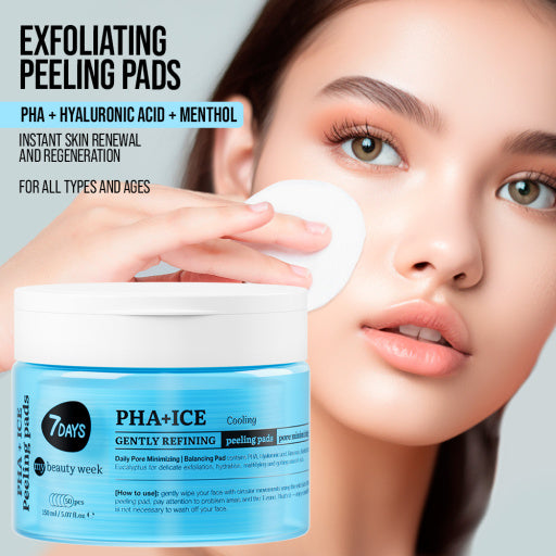 Gently refining cooling peeling pads for face PHA+ICE