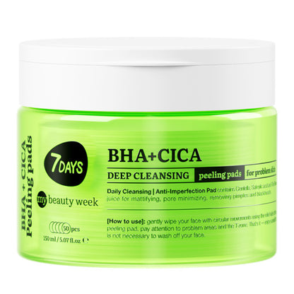 Deep cleansing peeling pads for face BHA+CICA