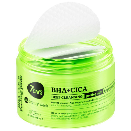 Deep cleansing peeling pads for face BHA+CICA