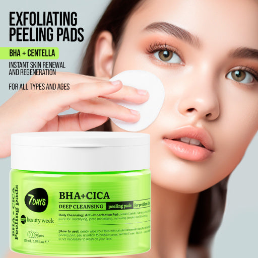 Deep cleansing peeling pads for face BHA+CICA