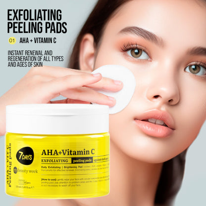 Exfoliating peeling pads for face AHA+VITAMIN C