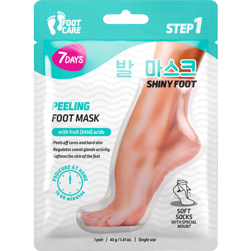 Foot mask intensively exfoliating and softening SHINY FOOD