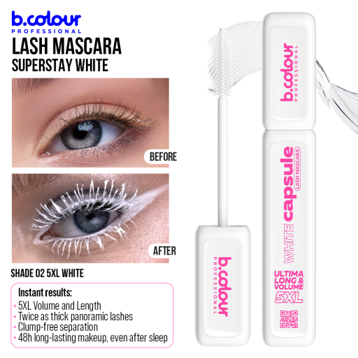 SuperStay white lash mascara / 02 5XL White, B.COLOUR PROFESSIONAL CAPSULE 6 ml