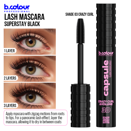 SuperStay black lash mascara / 05 Doll eye, B.COLOUR PROFESSIONAL CAPSULE, 7,3 ml