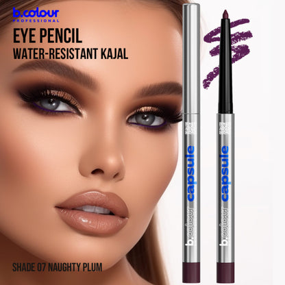 Automatic kajal eye pencil / 07 Naughty plum, B.COLOUR PROFESSIONAL CAPSULE, 0,25 g