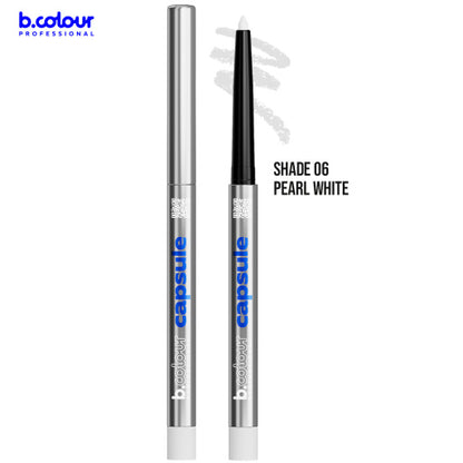 Automatic kajal eye pencil / 06 Pearl white, B.COLOUR PROFESSIONAL CAPSULE, 0,25 g