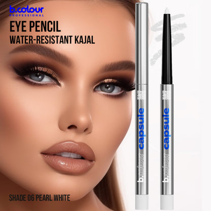 Automatic kajal eye pencil / 06 Pearl white, B.COLOUR PROFESSIONAL CAPSULE, 0,25 g